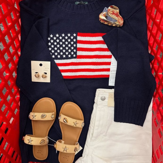 user image by @_targetxbri, Women's Crewneck Americana Pullover Sweater - Wild Fable™