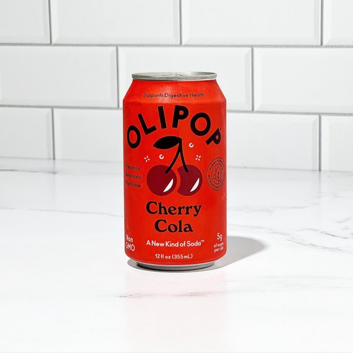 user image by @saltandmain, OLIPOP Cherry Cola Prebiotic Soda - 12 fl oz Can