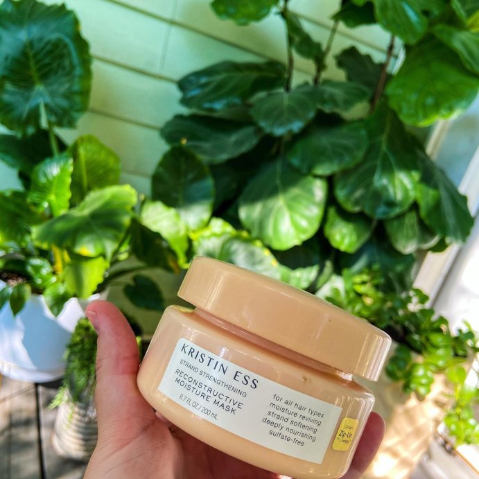 user image by @skincarewithtay, Kristin Ess Hair Reconstructive Moisturizing Repair Mask, Deep Conditioner for Dry Damaged Hair with Shea Butter + Coconut Oil- 6.7 fl oz