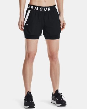 Under Armour Women's On The Court 4 Shorts, Black/White, Medium