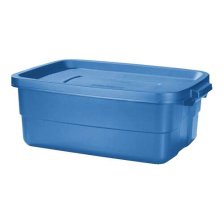 Shop Rubbermaid Roughneck Stackable Storage Box with Lid, 38-L, Blue and more