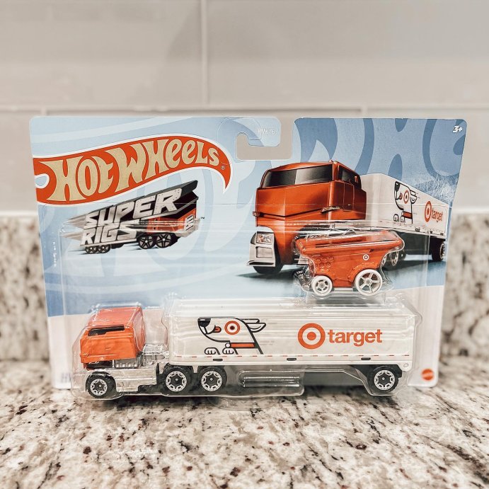 user image by @julieonyourleft, Hot Wheels 1:64 Scale Bullseye&#39;s Big Rig Toy Truck &#38; Shopping Cart Set - 3 Piece