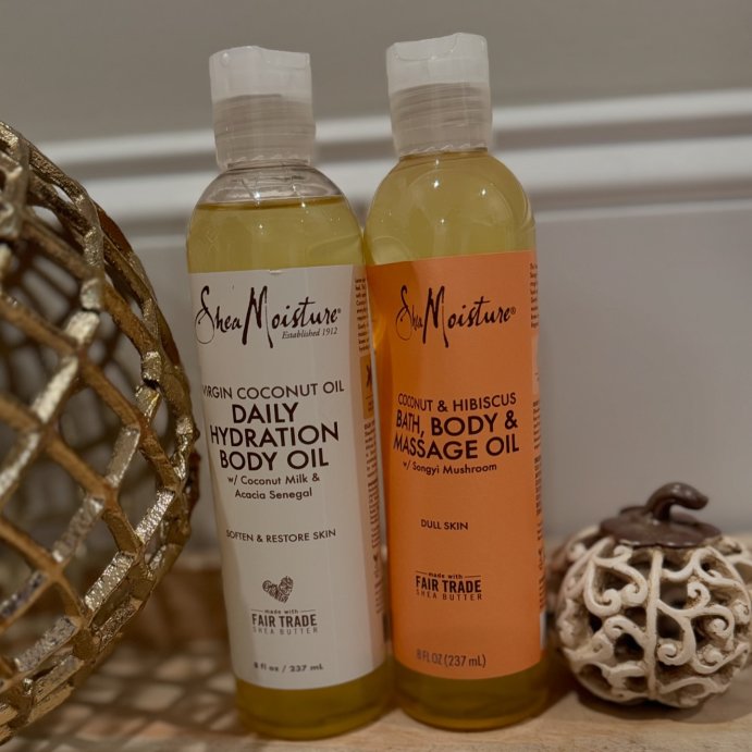 user image by @ninagurumis_world, SheaMoisture Coconut and Hibiscus Bath Body and Massage Oil - 8 fl oz