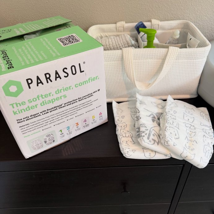 user image by @cool_momfriend, Parasol Chlorine-Free Diapers with Rash Shield Protection