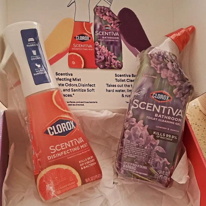 user image by @cariperez29, Clorox Scentiva Toilet Cleaning Gel Bleach Free - Tuscan Lavender &#38; Jasmine - 24 fl oz