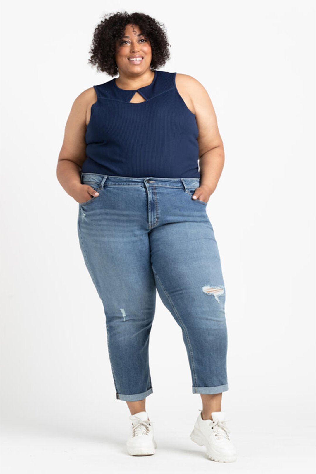 Plus size girlfriend store jeans