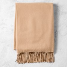 Shop European Solid Cashmere Throw, 51" X 65", Camel and more Shop European Solid Cashmere Throw, 51" X 65", Camel and more