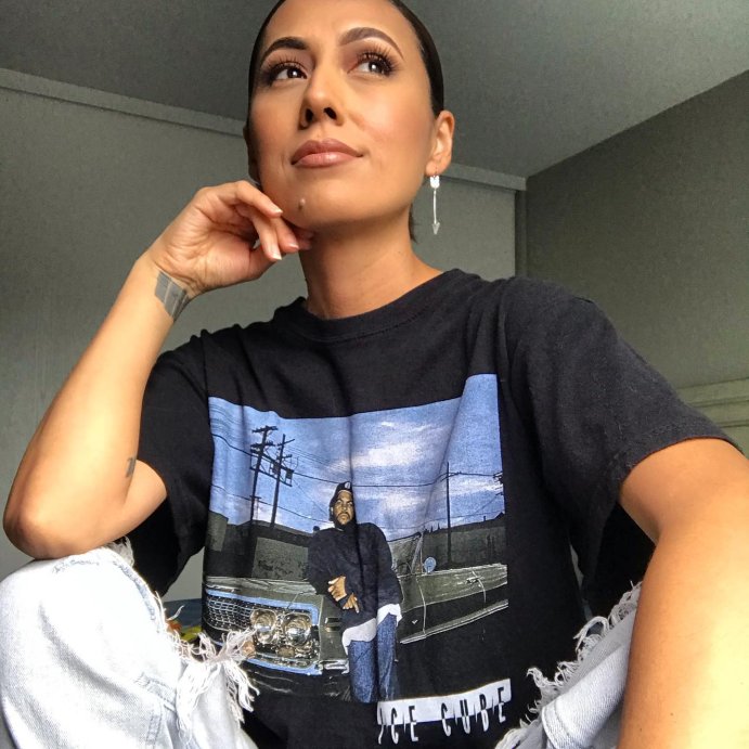 user image by @trixylarue, Men's Ice Cube Short Sleeve Graphic Crewneck T-Shirt - Black