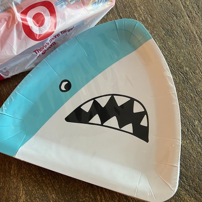 user image by @livingbetterwithlisa, 10ct Shark Snack Paper Plates - Spritz&#8482;