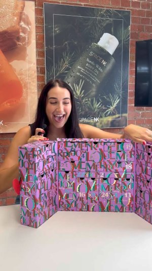 @spacenk’s instagram video of Space NK Beauty Advent Calendar