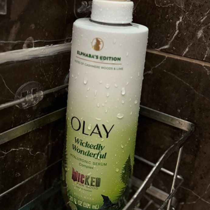 user image by @vie.dang, Olay Limited Edition Elphaba&#39;s Serum Wicked Hydrating &#38; Renewing Body Wash - Cashmere Woods &#38; Lime Scent- 20 fl oz