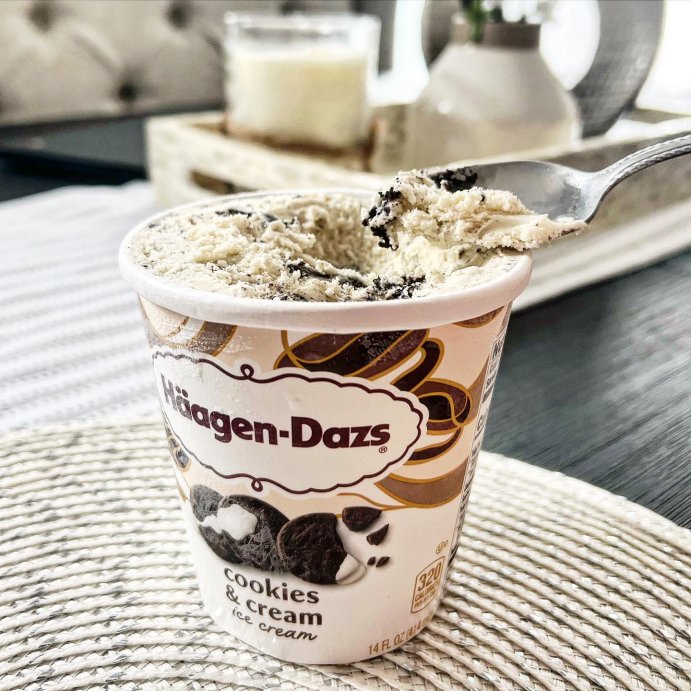 user image by @eatwithlene, Haagen-Dazs Cookies &#38; Cream Ice Cream - 14 fl oz