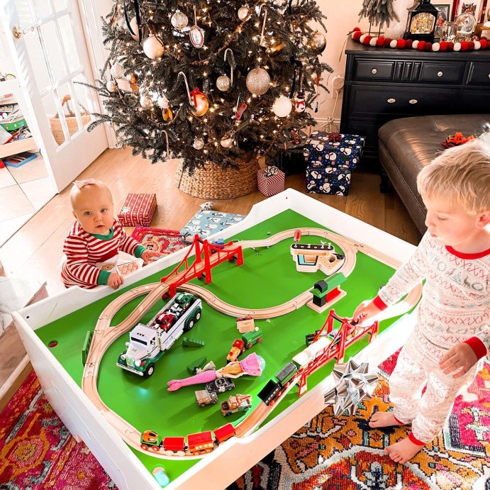 user image by @camsciballer, Melissa &#38; Doug Deluxe Wooden Multi-Activity Play Table - For Trains, Puzzles, Games, More