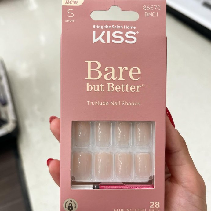 user image by @forevertargetfinds, KISS Products Bare-But-Better Press-On Fake Nails - Short Square - Nudies - 28ct