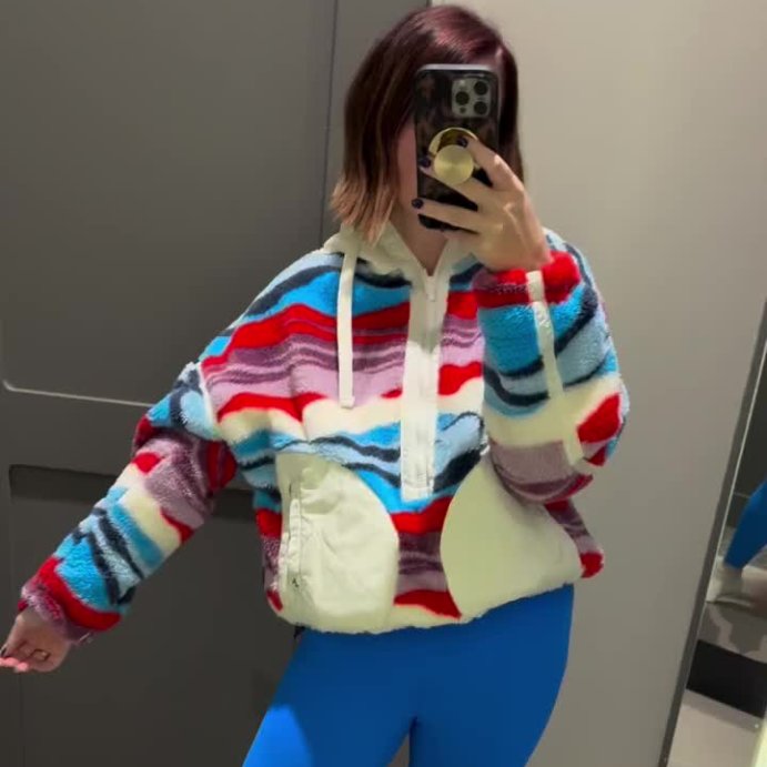 user image by @lanie318, Women's Contrast High Pile 1/2 Zip Jacket - JoyLab™