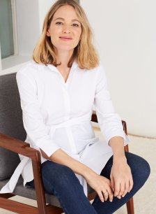Shop Isabella Oliver Kelly Maternity Shirt-Pure White and more