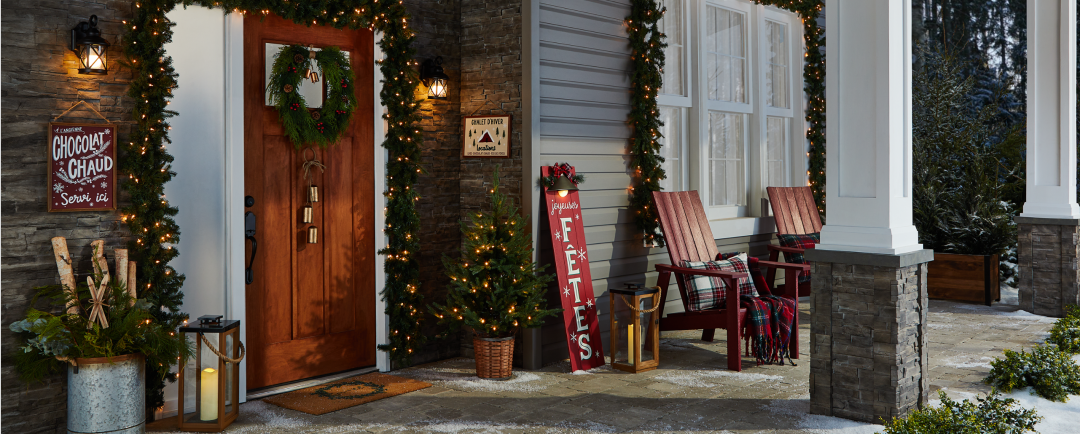 Shop Guirlande de Noël artificielle illuminée à DEL NOM, Lanterne en bois illuminée avec poignée en cordon , Couronne de Noël en cèdre en forme de coeur avec c, Décoration de Noël paillasson de Noël en fibres de, Affiche murale peinte à la main bilingue location , Épinette illuminée à branches ascendantes en panie, Affiche lumineuse à DEL pour véranda Joyeuses Fête, Jeté décoratif de Noël à carreaux rouge brossé CAN and more