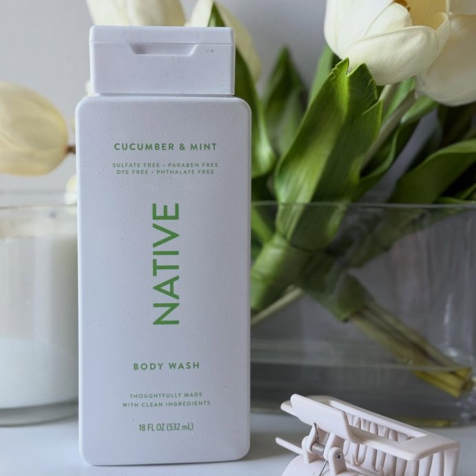user image by @amazingfindsanddeals, Native Body Wash for Women &#38; Men - Cucumber &#38; Mint - Sulfate Free - 18 fl oz
