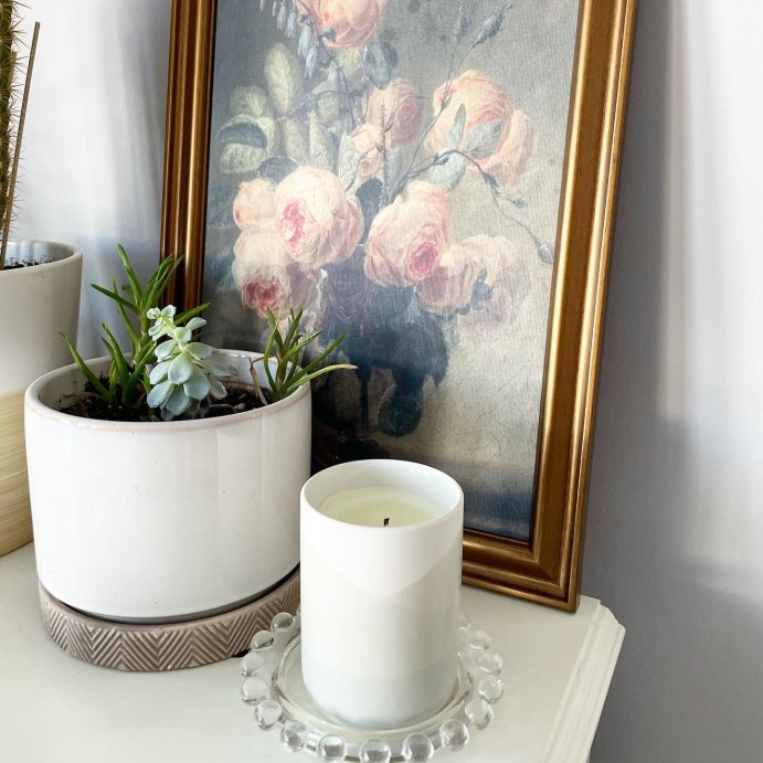 user image by @randomsweetness, 12&#34; x 16&#34; Antique Floral Framed Canvas Board Olive Green - Threshold&#8482;: Botanical Digital Art, Gold Frame, Vertical Layout