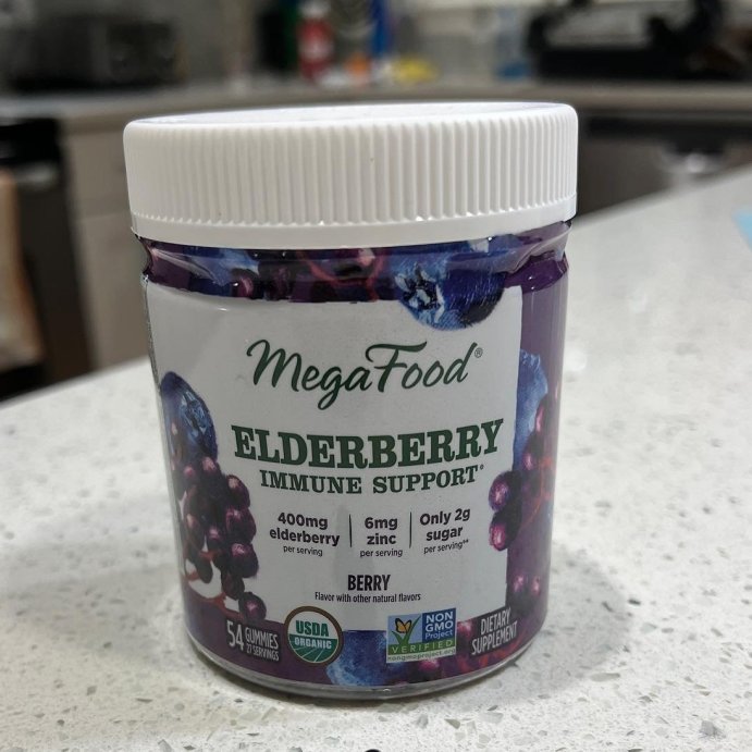 user image by @slam.schoenly, MegaFood Elderberry Gummies - Vegan Elderberry Immune Support Gummies With Zinc - 54ct