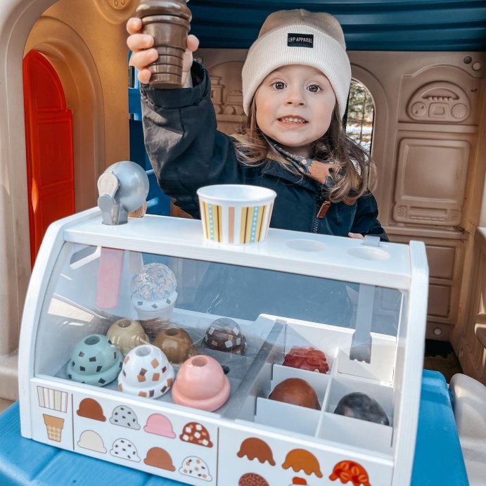 user image by @grenier_xx, Melissa &#38; Doug Wooden Scoop and Serve Ice Cream Counter With Play Food and Accessories - 28pc