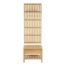 Shop Canvas Ava 2-Piece Slatted Wood Entryway Organizer Hall Tree and more