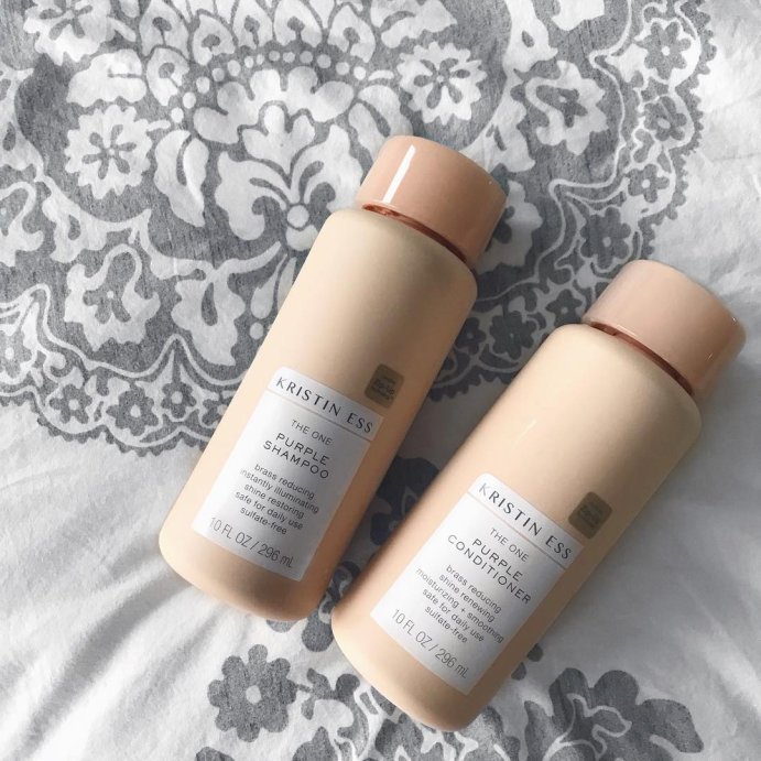 user image by @dianasimmbeauty, Kristin Ess The One Purple Conditioner Toning for Blonde Hair, Neutralizes Brass and Sulfate Free - 10 fl oz