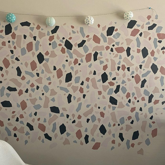 user image by @poeticallygreen, Deny Designs 2&#39; x 8&#39; Holli Zollinger Terrazzo Wallpaper Green: Self-Adhesive, Removable, Polyester, Modern Decor