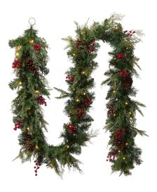Shop CANVAS Pre-Lit Scarlett Cedar Berry Garland, 9-ft and more
