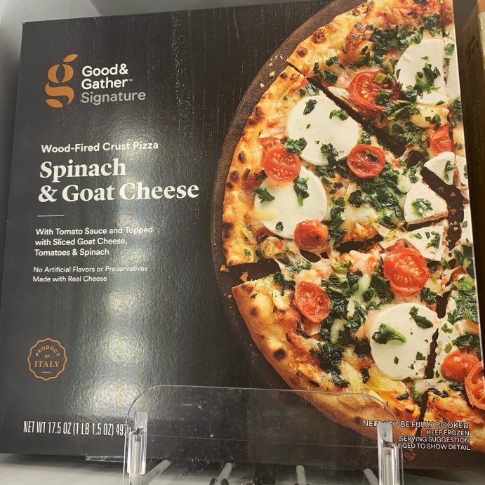 user image by @frugalfoodblog_, Signature Wood-Fired Spinach &#38; Goat Cheese Frozen Pizza - 17.5oz - Good &#38; Gather&#8482;