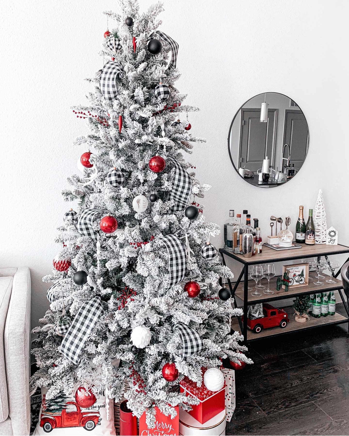 Black white and holiday Instagram Post