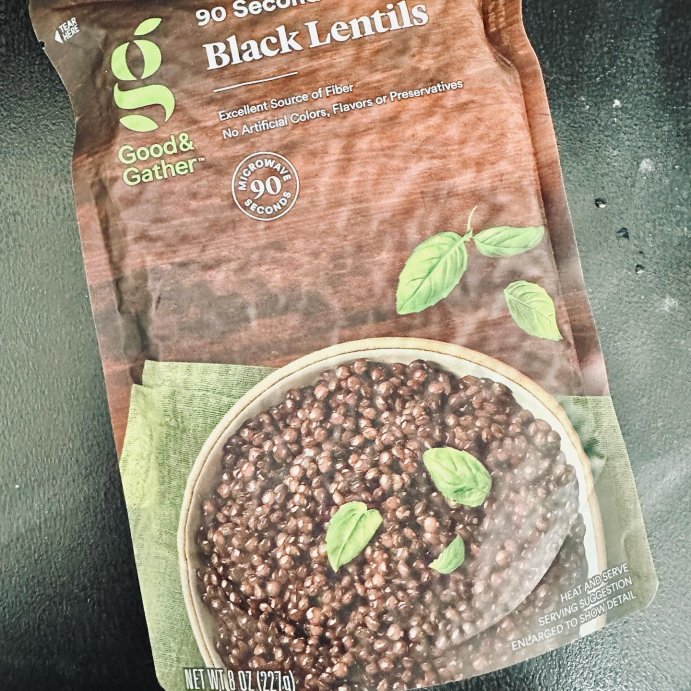 user image by @mrsfishershaus, 90 Second Black Lentils Microwavable Pouch  - 8oz - Good &#38; Gather&#8482;