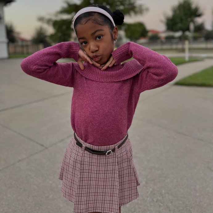 user image by @nialyseelovee, Girls' Off the Shoulder Pullover Sweater - art class™