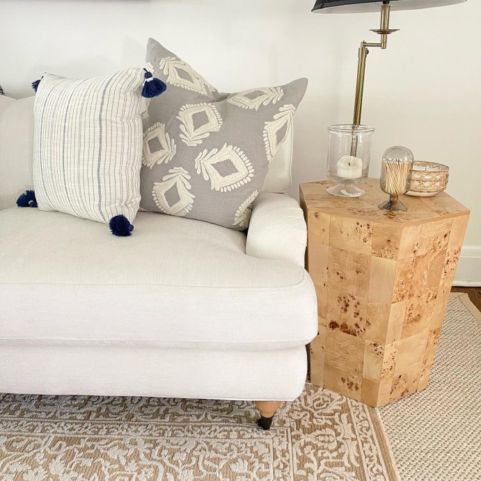 user image by @megandimaggiodesign, Ogden Burled Wood Accent Table - Threshold™ designed with Studio McGee