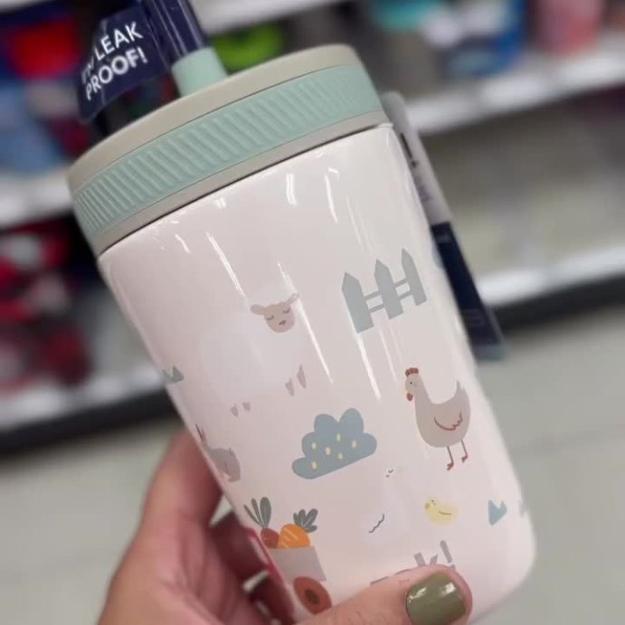user image by @tinytrendyandtarget, Zak Designs 12oz Sunny Acres Stainless Steel Vacuum Kelso Tumber Off-White