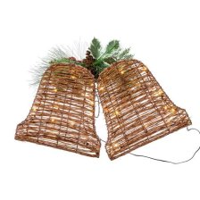 Shop CANVAS Pre-Lit Twinkling LED Woodland Bells, Indoor/Outdoor Decoration for Christmas, 35 LEDs, Warm White, 24-in and more
