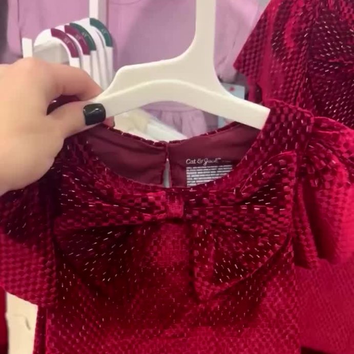 user image by @married.mama.ali, Toddler Girls' Velour Dress - Cat & Jack™ Dark Red