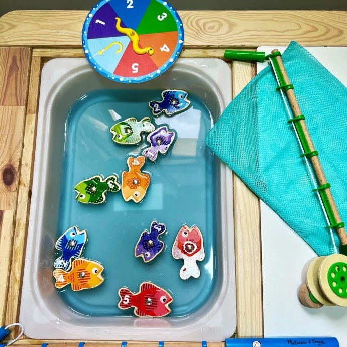 user image by @brightjoylearning, Melissa &#38; Doug Catch &#38; Count Wooden Fishing Game with 2 Magnetic Rods