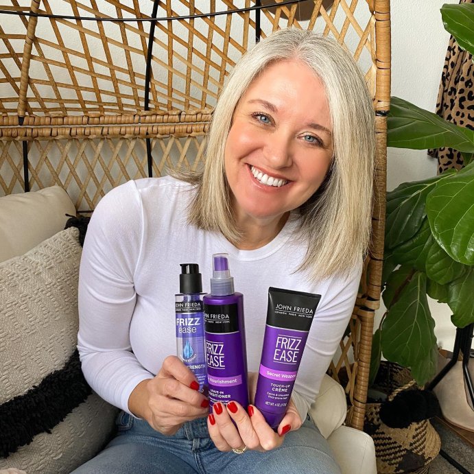 user image by @partytildawn, John Frieda Frizz Ease Daily Nourishment Leave-In Conditioner Spray for Frizz-Prone Hair - 8 fl oz