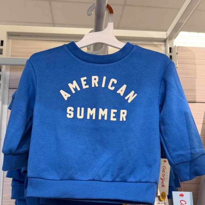 user image by @targetsdollarspot, Women's Graphic Pullover Sweatshirt - Universal Thread™ Light Blue Letters