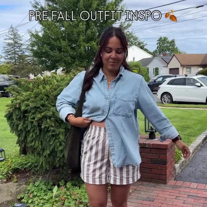 user image by @angelakatherina_, Women's Relaxed Fit Denim Button-Down Shirt - Universal Thread™