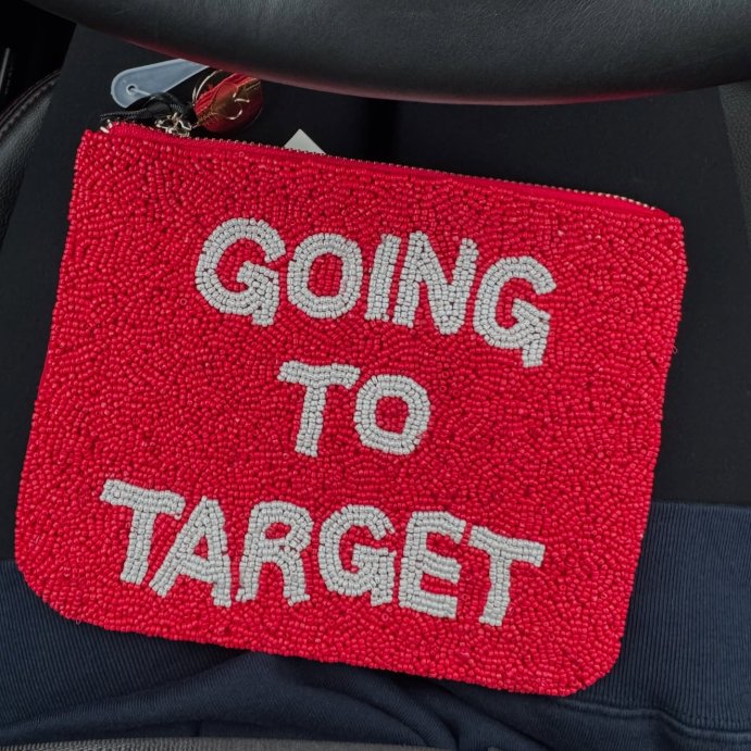 user image by @design_and_shopping_finds_, Going to Target Beaded Clutch - kate spade new york x Target Red/White