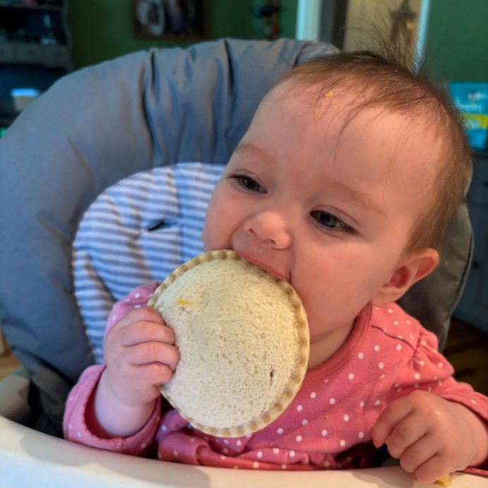 user image by @kaelagreen_, Smucker&#39;s Uncrustables Frozen Peanut Butter &#38; Raspberry Spread Sandwich - 8oz/4ct