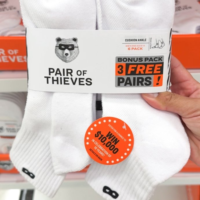 user image by targetandme, Pair of Thieves Men's Ankle Socks 3pk - 8-12