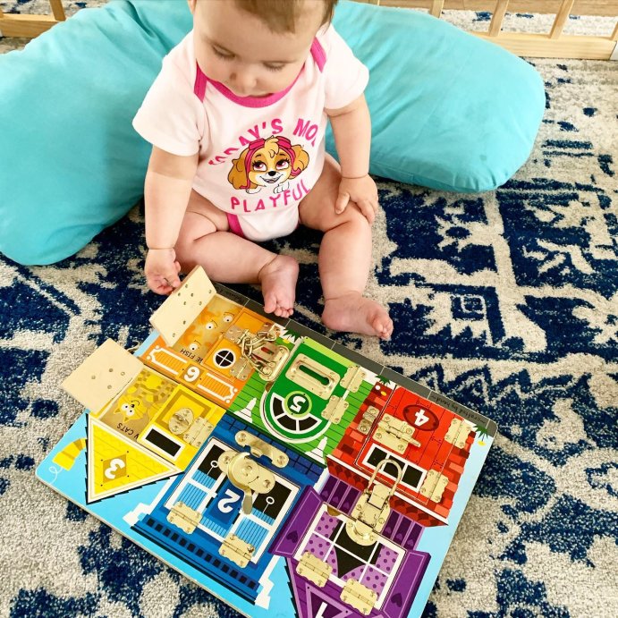 user image by @theminimaker.space, Melissa &#38; Doug Latches Wooden Activity Board