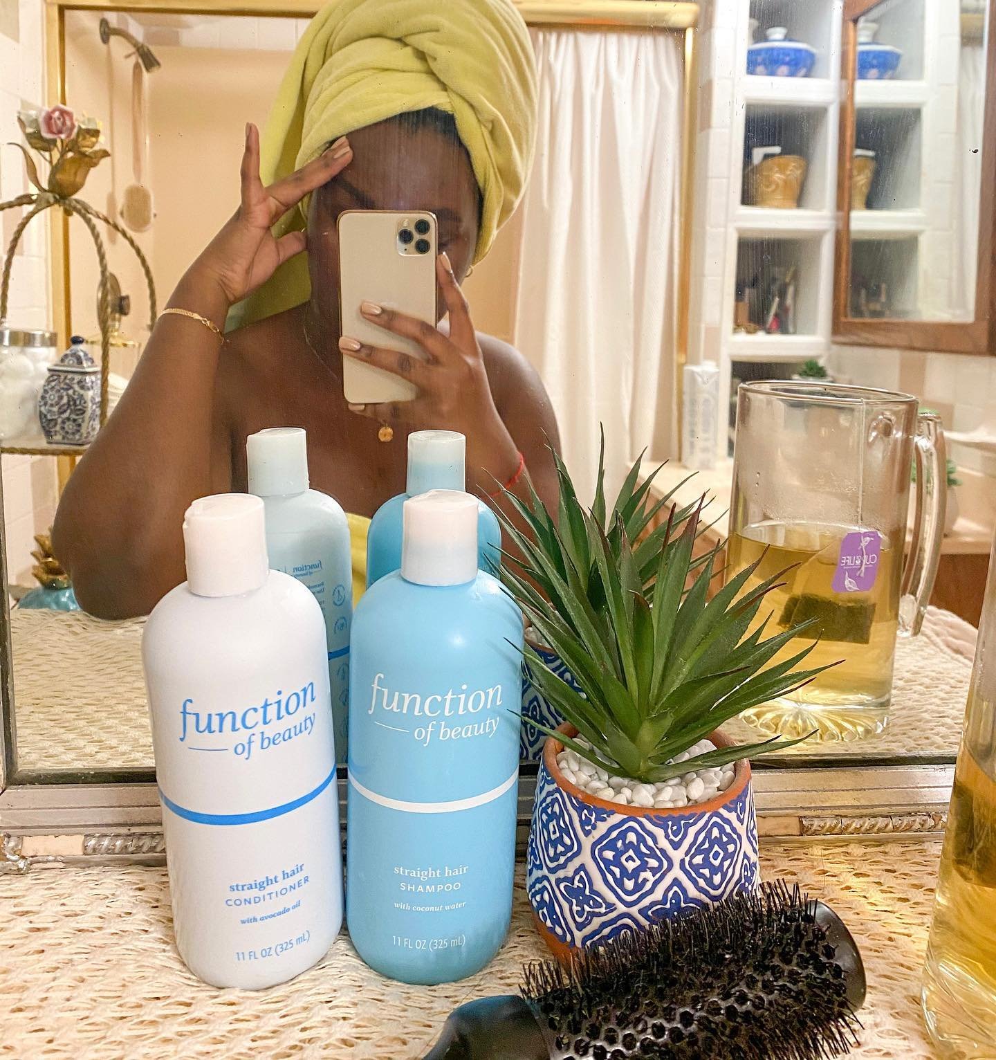 user image by @angelicapacombe, Function of Beauty Custom Straight Hair Conditioner Base with Avocado Oil - 11 fl oz
