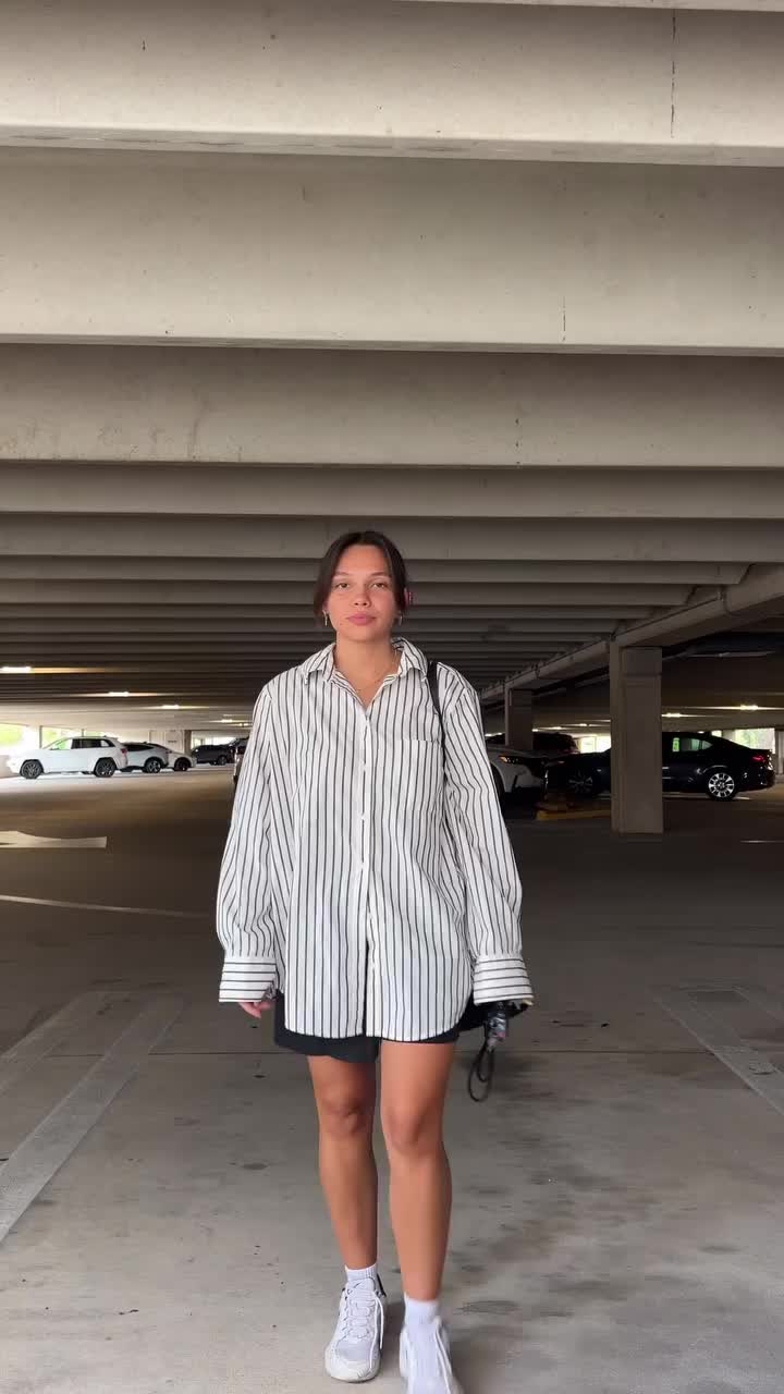 user image by @reghanswann, Women's Slim Fit Boyfriend Tailored Long Sleeve Button-Down Shirt - A New Day™