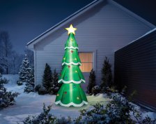 Shop FOR LIVING LED Light Up Inflatable Christmas Tree, Self-Inflating Outdoor Decoration for Christmas, Green, 12-ft and more