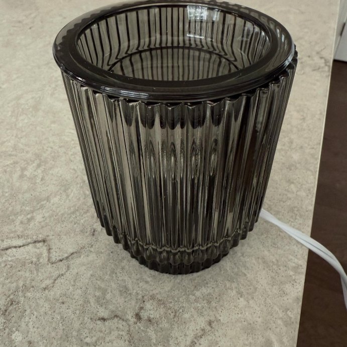 user image by @jmonge58, Smoked Ribbed Glass Wax Warmer - Threshold&#8482;: Electric Scented Wax Melter, Incandescent Light Bulb