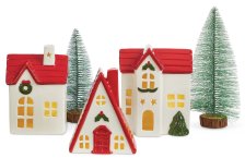 Shop CANVAS Santa's Workshop Collection Ceramic House & Bottlebrush Christmas Tree Set, 5-pc and more